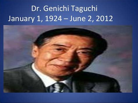 genichi taguchi|genichi taguchi contribution to quality.